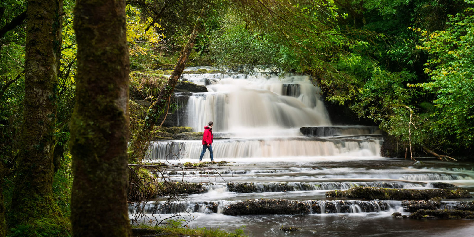 Fowley's Falls in the landscape near Rossinver, North Leitrim